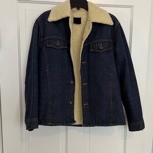 Vintage Sherpa Lined Sears and Roebuck‎ Denim Jacket